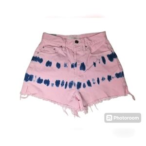 PacSun Denim Shorts Pink Tie Dye Size 24